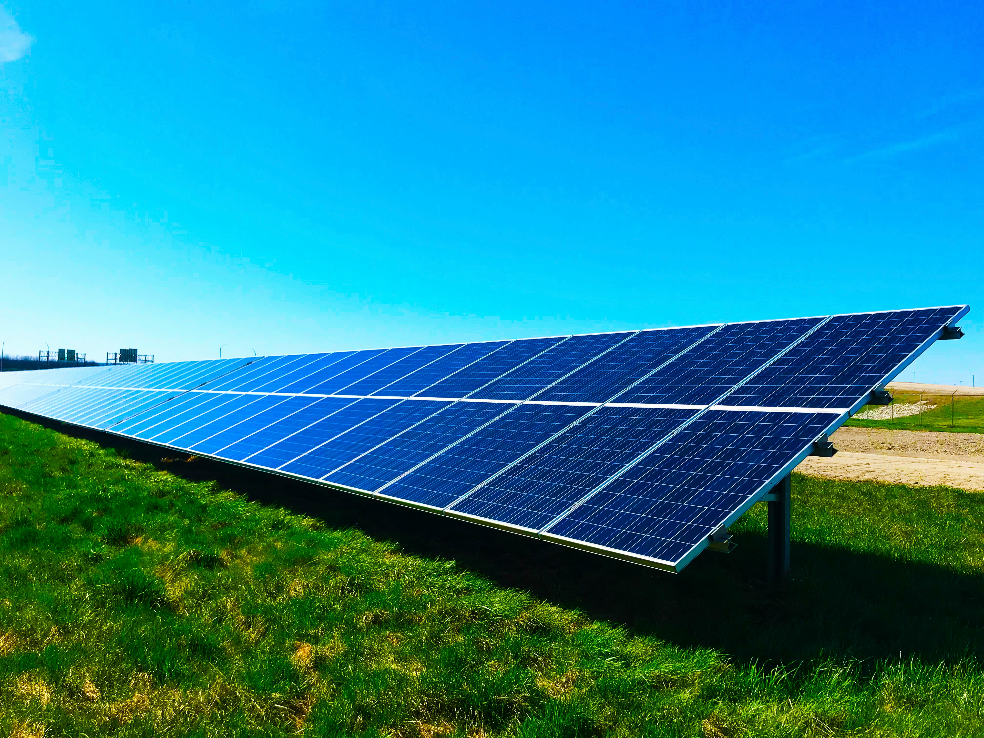 Solar panels on rooftop